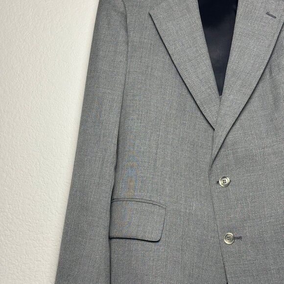 VTG Cricketeer Jacker Blazer Sports Coat Grey Plaid Mens 42R Formal Classic 90s - Picture 3 of 16